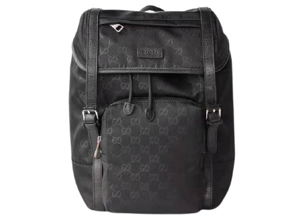 GUCCI GG GUCCISSIMA LARGE NYLON BACKPACK RUCKSACK TRAVEL BAG BLACK