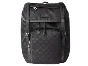 GUCCI GG GUCCISSIMA LARGE NYLON BACKPACK RUCKSACK TRAVEL BAG BLACK