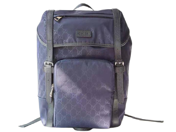 GUCCI GG GUCCISSIMA LARGE NYLON BACKPACK RUCKSACK TRAVEL BAG BLUE