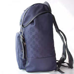 GUCCI GG GUCCISSIMA LARGE NYLON BACKPACK RUCKSACK TRAVEL BAG BLUE