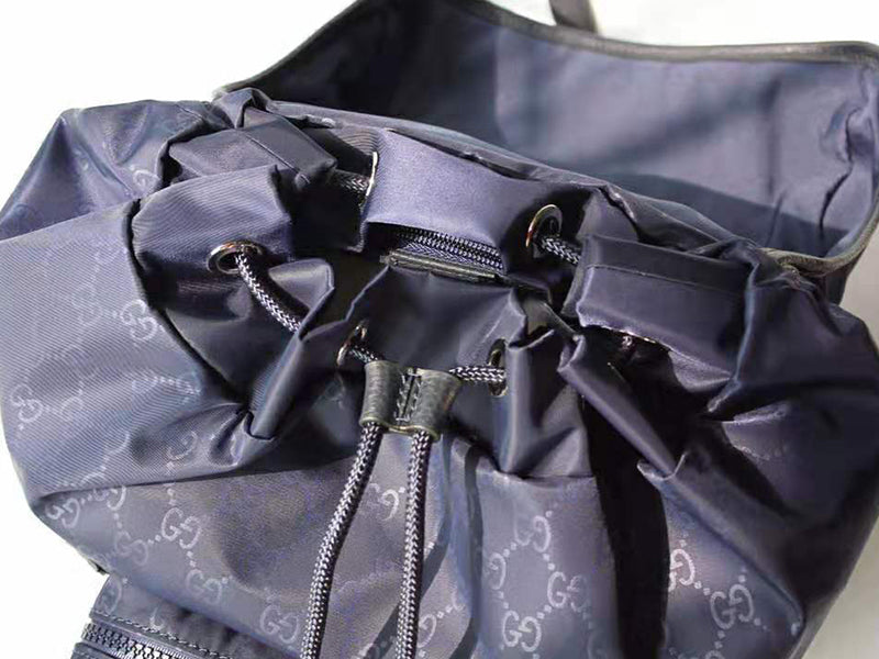 GUCCI GG GUCCISSIMA LARGE NYLON BACKPACK RUCKSACK TRAVEL BAG BLUE