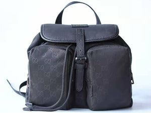 GUCCI GG GUCCISSIMA MEDIUM NYLON BACKPACK RUCKSACK TRAVEL BAG BLACK