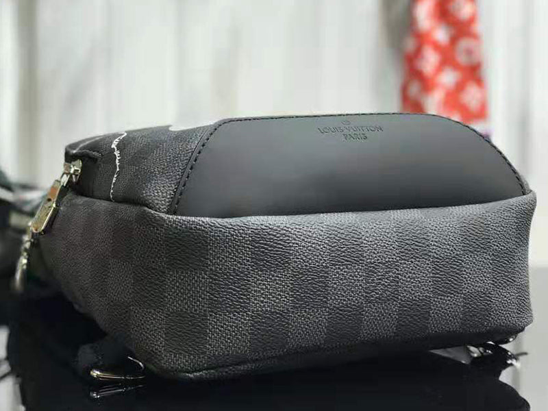 LOUIS VUITTON DAMIER GRAPHITE CANVAS AVENUE SLING BAG N40237