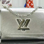 LOUIS VUITTON EPI LEATHER TWIST MM SILVER M55404