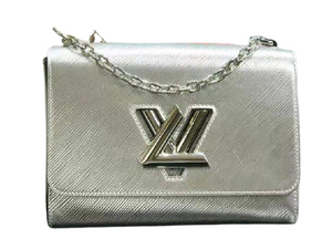 LOUIS VUITTON EPI LEATHER TWIST MM SILVER M55404