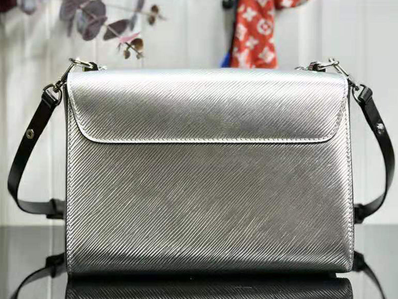 LOUIS VUITTON EPI LEATHER TWIST MM SILVER M55404