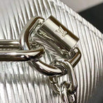 LOUIS VUITTON EPI LEATHER TWIST MM SILVER M55404