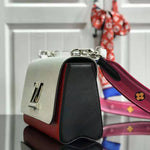 LOUIS VUITTON EPI LEATHER TWIST MM RED AND WHITE