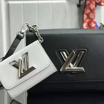 LOUIS VUITTON EPI LEATHER TWIST MM BLACK AND TWIST BB WHITE