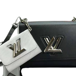 LOUIS VUITTON EPI LEATHER TWIST MM BLACK AND TWIST BB WHITE