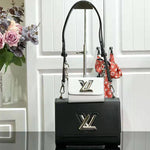 LOUIS VUITTON EPI LEATHER TWIST MM BLACK AND TWIST BB WHITE