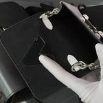 LOUIS VUITTON EPI LEATHER TWIST MM BLACK AND TWIST BB WHITE