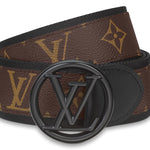 LOUIS VUITTON MONOGRAM CANVAS LV CIRCLE 40MM BELT BLACK