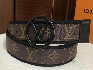 LOUIS VUITTON MONOGRAM CANVAS LV CIRCLE 40MM BELT BLACK