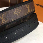 LOUIS VUITTON MONOGRAM CANVAS LV CIRCLE 40MM BELT BLACK