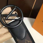 LOUIS VUITTON MONOGRAM CANVAS LV CIRCLE 40MM BELT BLACK