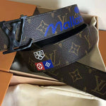 LOUIS VUITTON MONOGRAM CANVAS LV INITIALES 40MM BELT BLACK