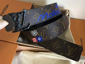 LOUIS VUITTON MONOGRAM CANVAS LV INITIALES 40MM BELT BLACK