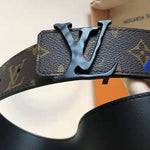 LOUIS VUITTON MONOGRAM CANVAS LV INITIALES 40MM BELT BLACK