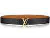 LOUIS VUITTON TAURILLON LEATHER LV INITIALES 40MM REVERSIBLE BELT BLACK AND GOLD