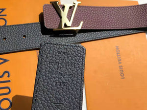 LOUIS VUITTON TAURILLON LEATHER LV INITIALES 40MM REVERSIBLE BELT BURGUNDY AND GOLD