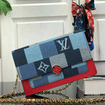 LOUIS VUITTON MONOGRAM DENIM CANVAS FLORE CHAIN WALLET M69036