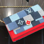 LOUIS VUITTON MONOGRAM DENIM CANVAS FLORE CHAIN WALLET M69036