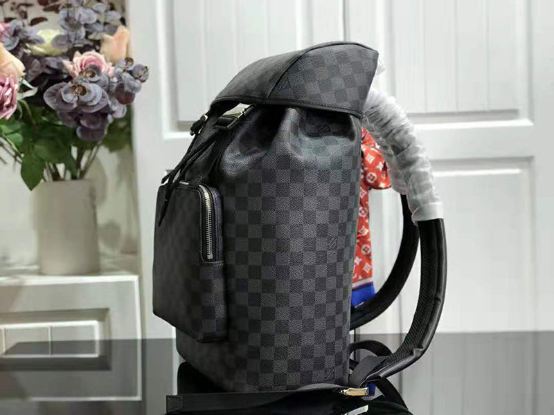 LOUIS VUITTON DAMIER GRAPHITE CANVAS ZACK BACKPACK N40005