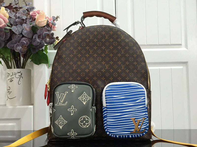 LOUIS VUITTON MONOGRAM CANVAS DOUBLE POCKETS BACKPACK M56851