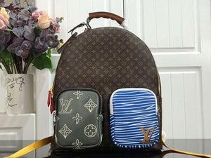 LOUIS VUITTON MONOGRAM CANVAS DOUBLE POCKETS BACKPACK M56851