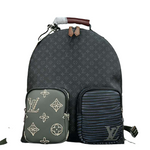 LOUIS VUITTON MONOGRAM ECLIPSE CANVAS DOUBLE POCKETS BACKPACK M56851