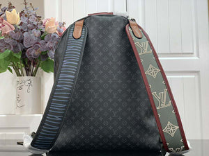 LOUIS VUITTON MONOGRAM ECLIPSE CANVAS DOUBLE POCKETS BACKPACK M56851