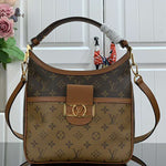 LOUIS VUITTON MONOGRAM CANVAS AND MONOGRAM REVERSE CANVAS HOBO DAUPHINE MM