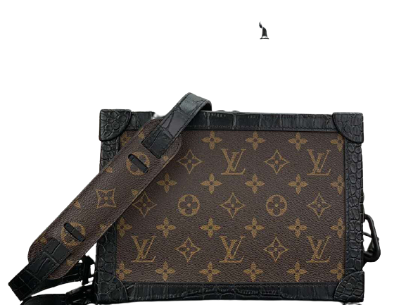 LOUIS VUITTON MONOGRAM CANVAS SOFT TRUNK CROC BLACK