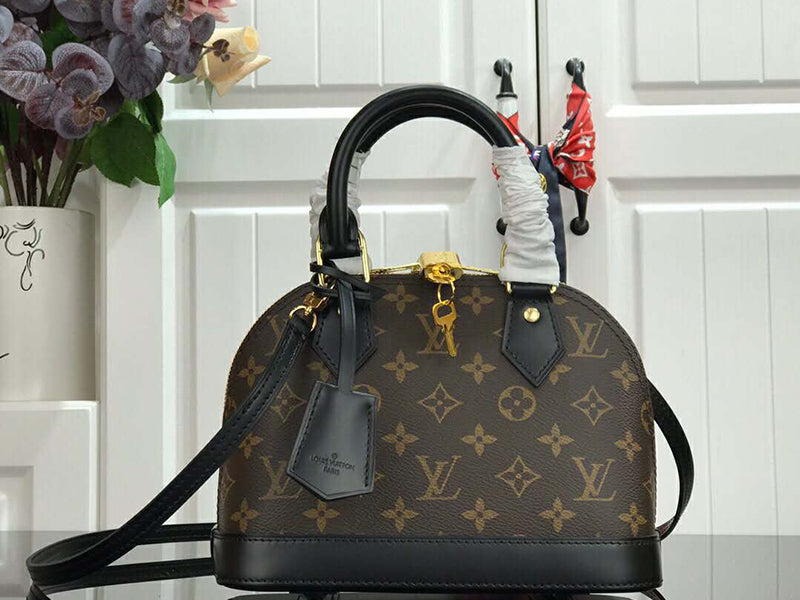 LOUIS VUITTON MONOGRAM CANVAS ALMA BB BLACK N41221