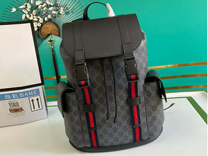 GUCCI GG BLACK BACKPACK 495564