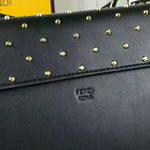 Fendi Kan I F Leather Bag Black