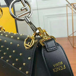 Fendi Kan I F Leather Bag Black