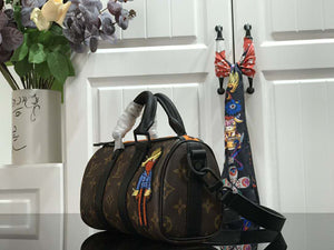 LOUIS VUITTON MONOGRAM CANVAS NANO KEEPALL ZOOOOM WITH FRIENDS