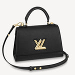 LOUIS VUITTON TAURILLON LEATHER TWIST ONE HANDLE PM BLACK M57093