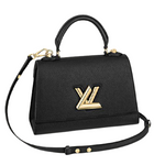 LOUIS VUITTON TAURILLON LEATHER TWIST ONE HANDLE PM BLACK M57093