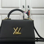 LOUIS VUITTON TAURILLON LEATHER TWIST ONE HANDLE PM BLACK M57093