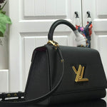 LOUIS VUITTON TAURILLON LEATHER TWIST ONE HANDLE PM BLACK M57093