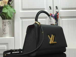 LOUIS VUITTON TAURILLON LEATHER TWIST ONE HANDLE PM BLACK M57093