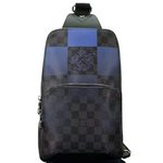 LOUIS VUITTON DAMIER GRAPHITE GIANT CANVAS AVENUE SLING BAG BLUE N40404