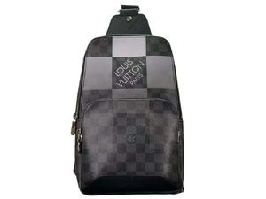 LOUIS VUITTON DAMIER GRAPHITE GIANT CANVAS AVENUE SLING BAG GREY N40403