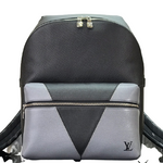 LOUIS VUITTON TAIGA LEATHER DISCOVERY BACKPACK BLACK AND GREY M30735