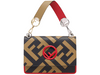 Fendi Kan I Logo Multicolor Leather Bag