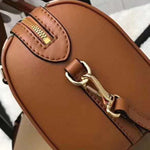 BURBERRY BOSTON BAG IN VINTAGE CHECK AND LEATHER BROWN