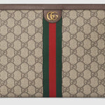 GUCCI OPHIDIA POUCH GG SUPREME CANVAS BROWN 625549